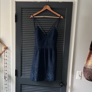 Abercrombie & Fitch Navy Lace Mini Dress